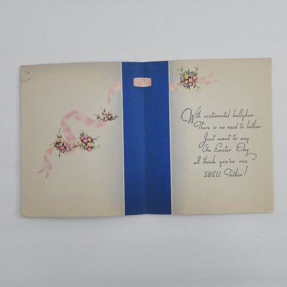 Vintage Easter Card for Father Dad Unused No Envelope - Picture 2 of 9